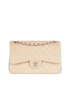 Jumbo Double Flap, &pound;3,800, Handbags, Beige, Lambskin Leather, Front view